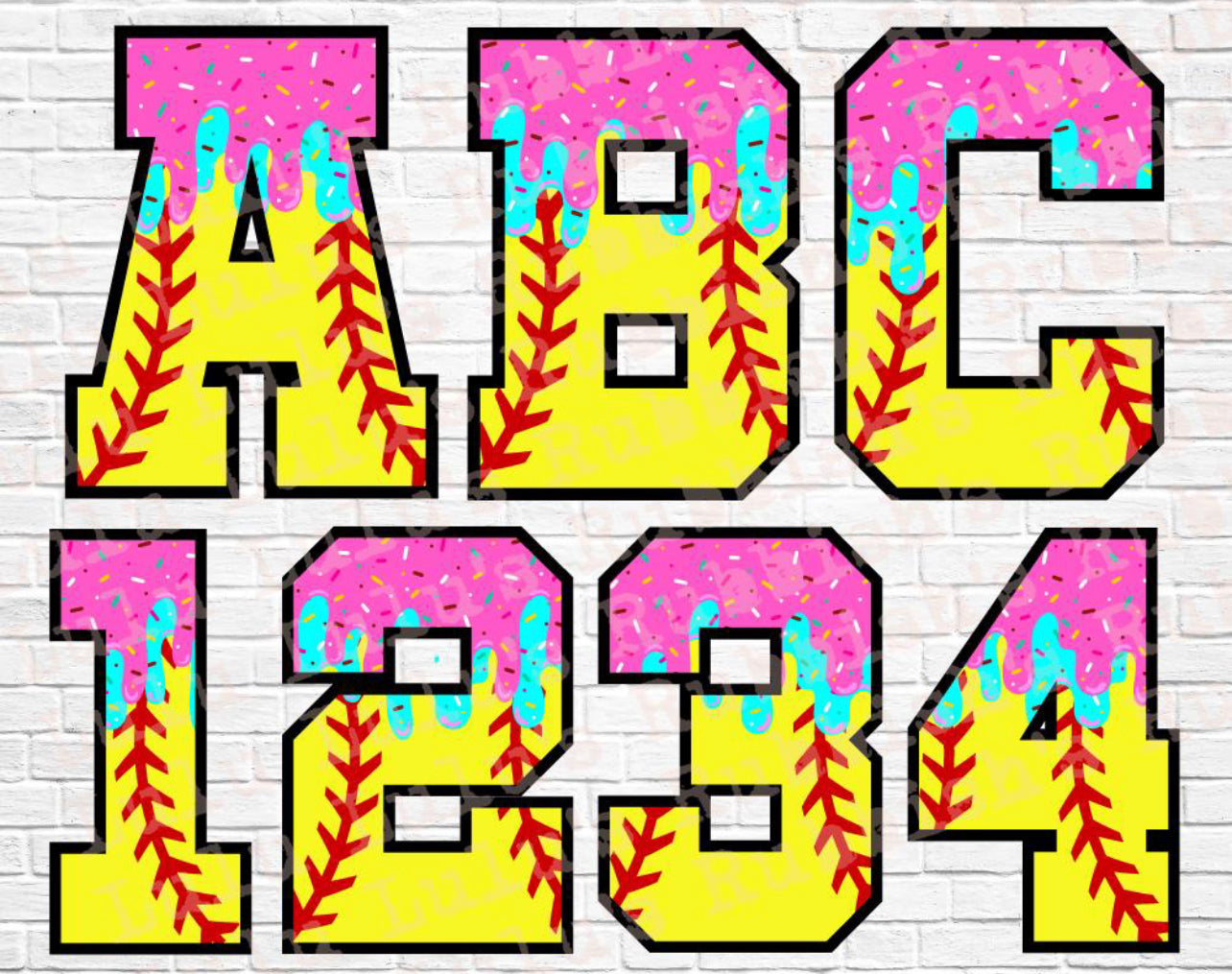 Ice Cream Drip baseball/softball sleeve (read description)