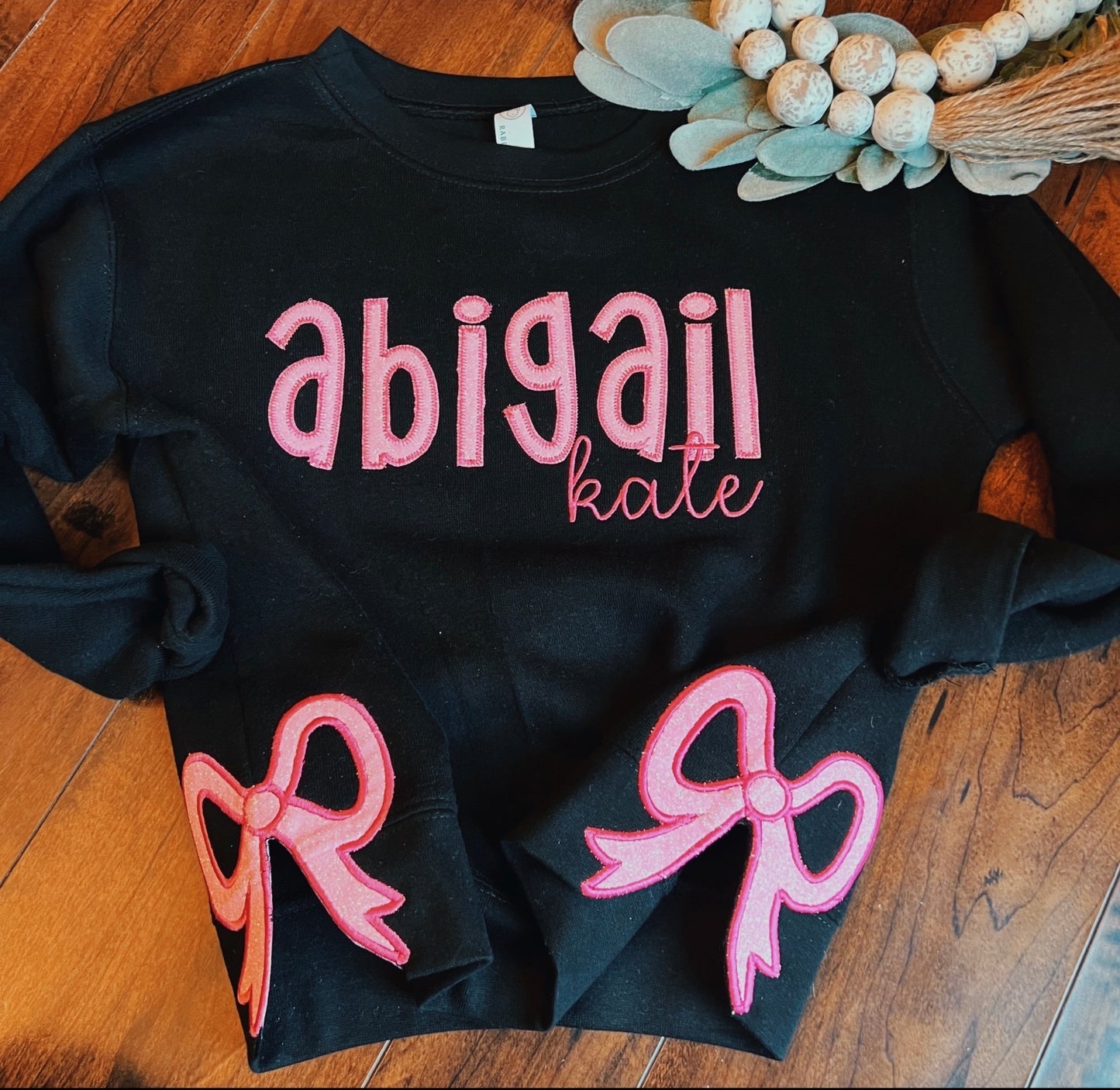 Embroidered Glitter Name (please read description)