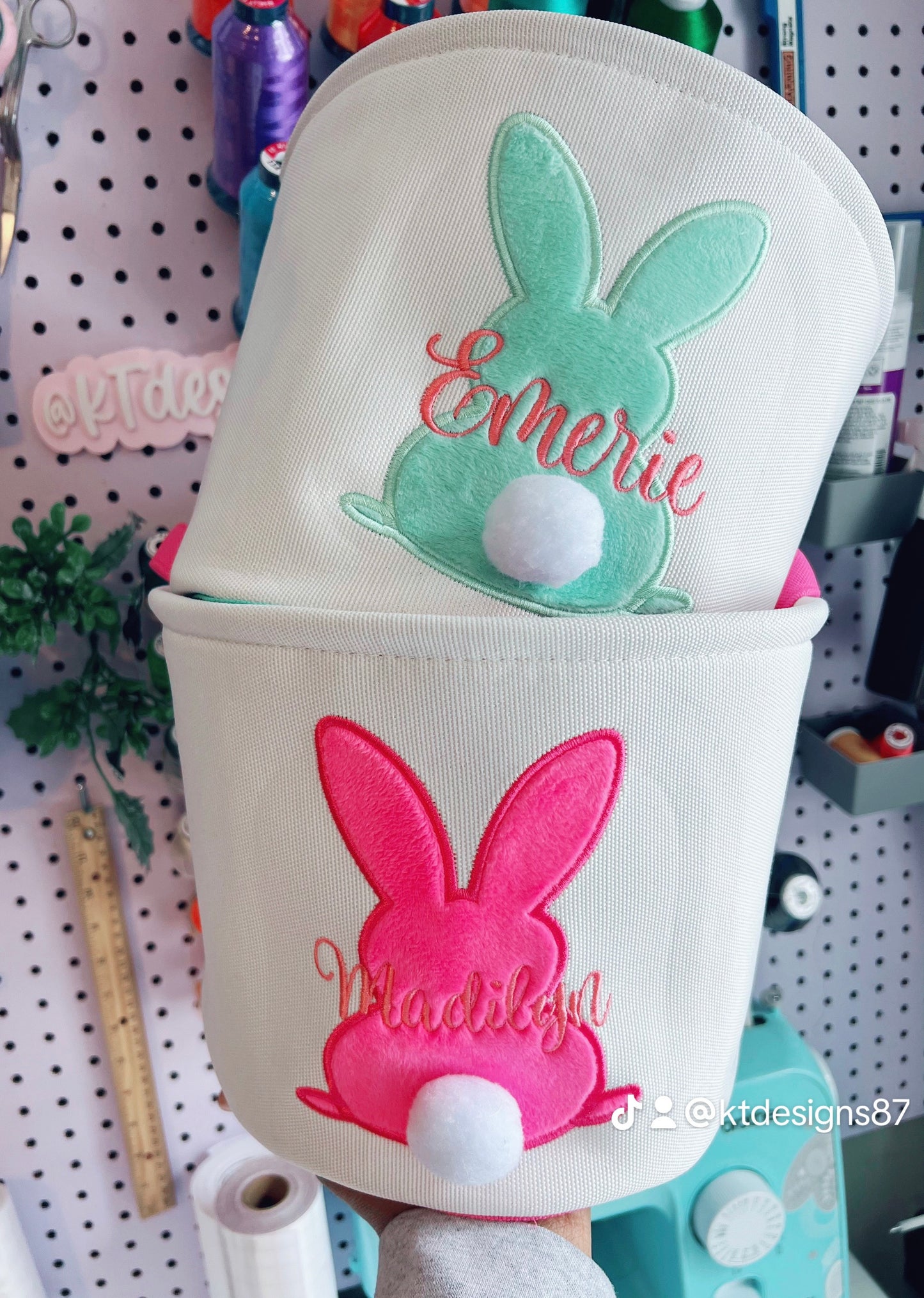 Embroidered Easter Baskets