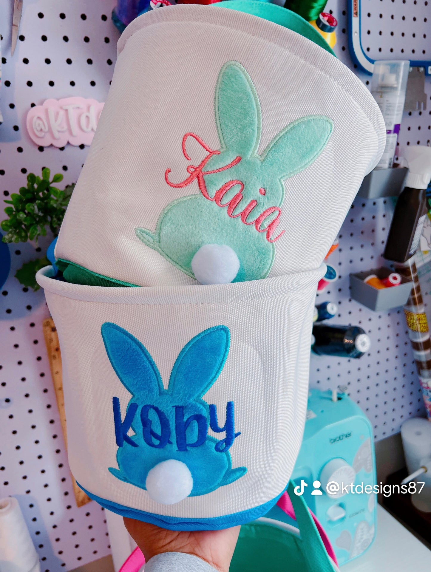 Embroidered Easter Baskets