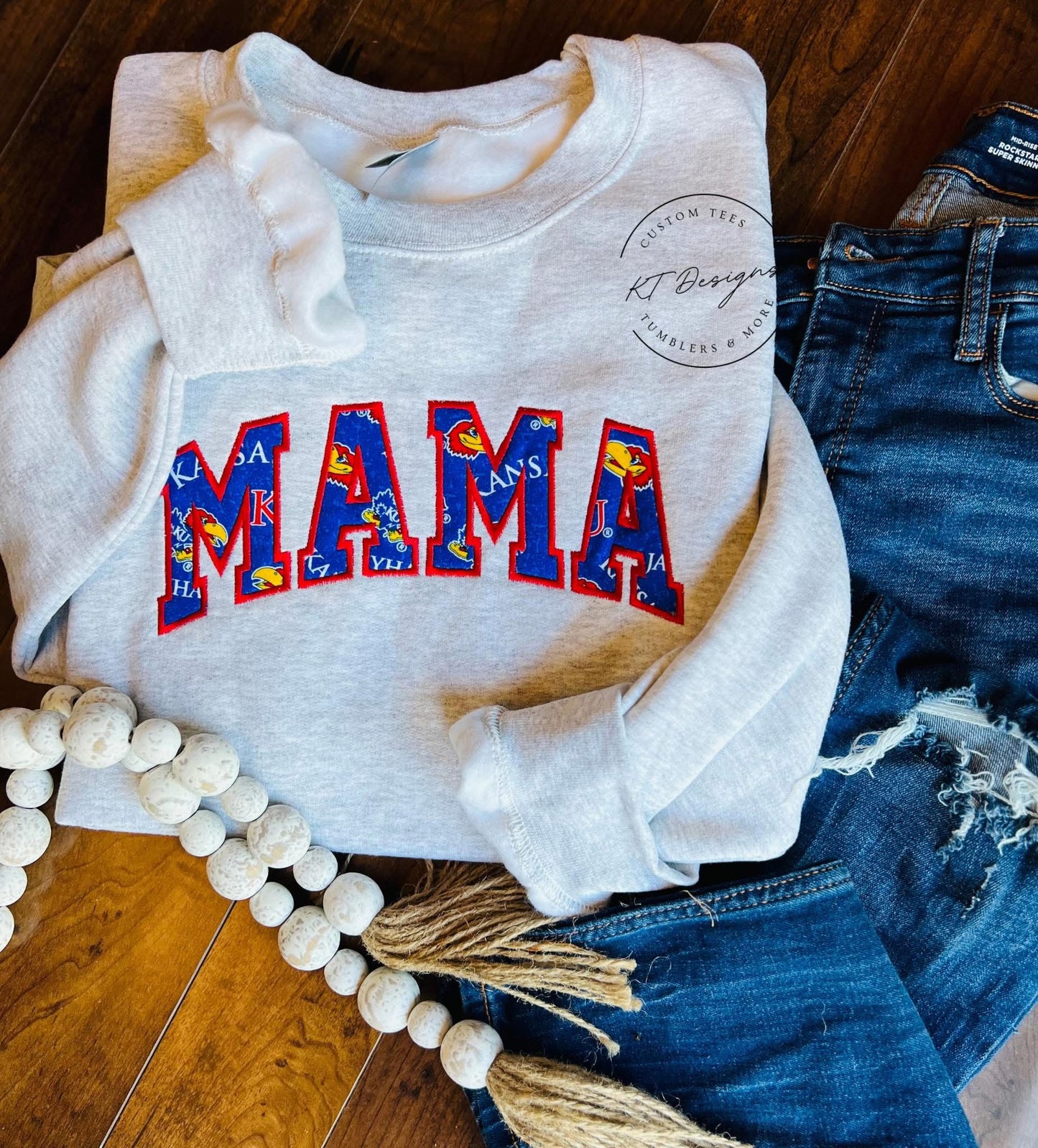 Jayhawks Mama Appliqué(read description)