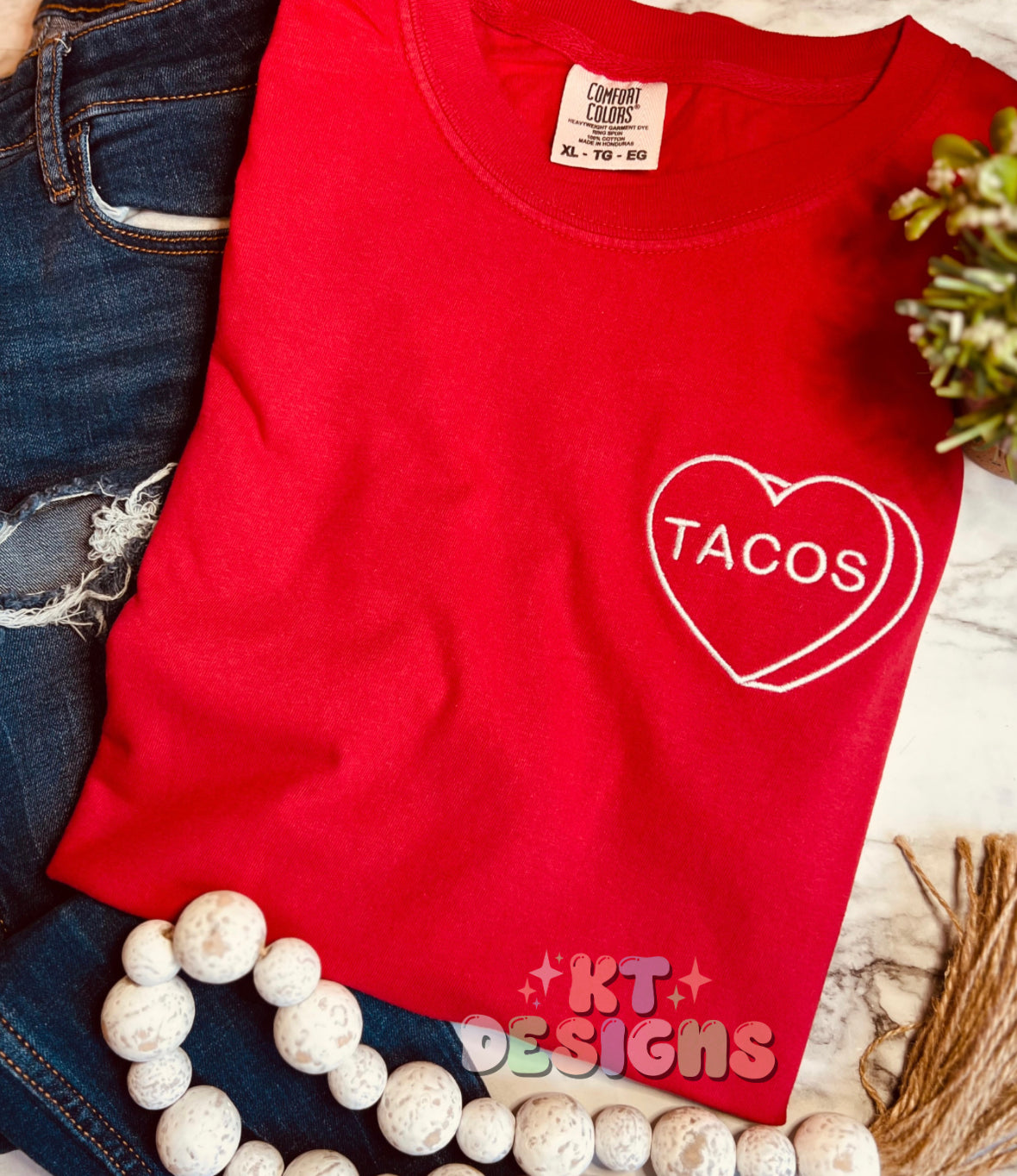 Conversation Heart Tacos-Tshirt