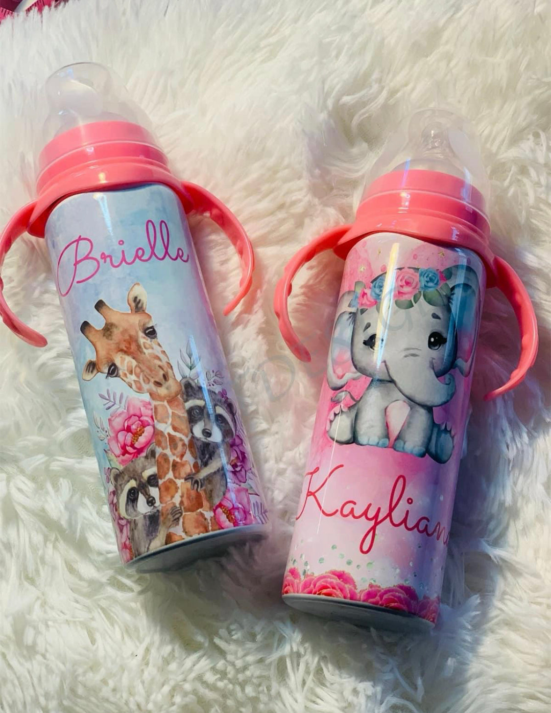 Pink Top Baby Bottles