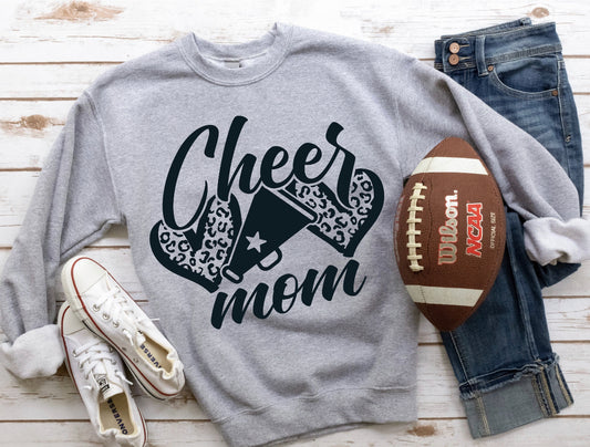 Cheer Mom Leopard Hearts