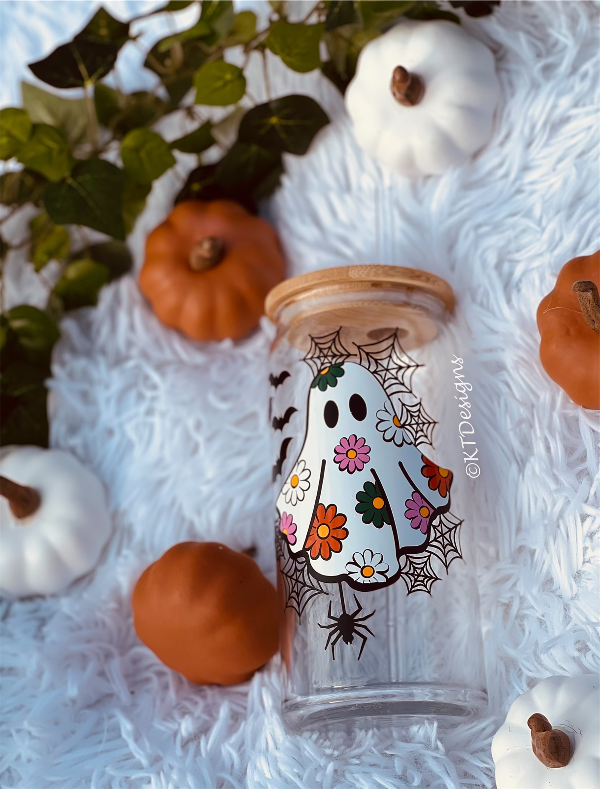 Cutie Ghost Beer Can Glass