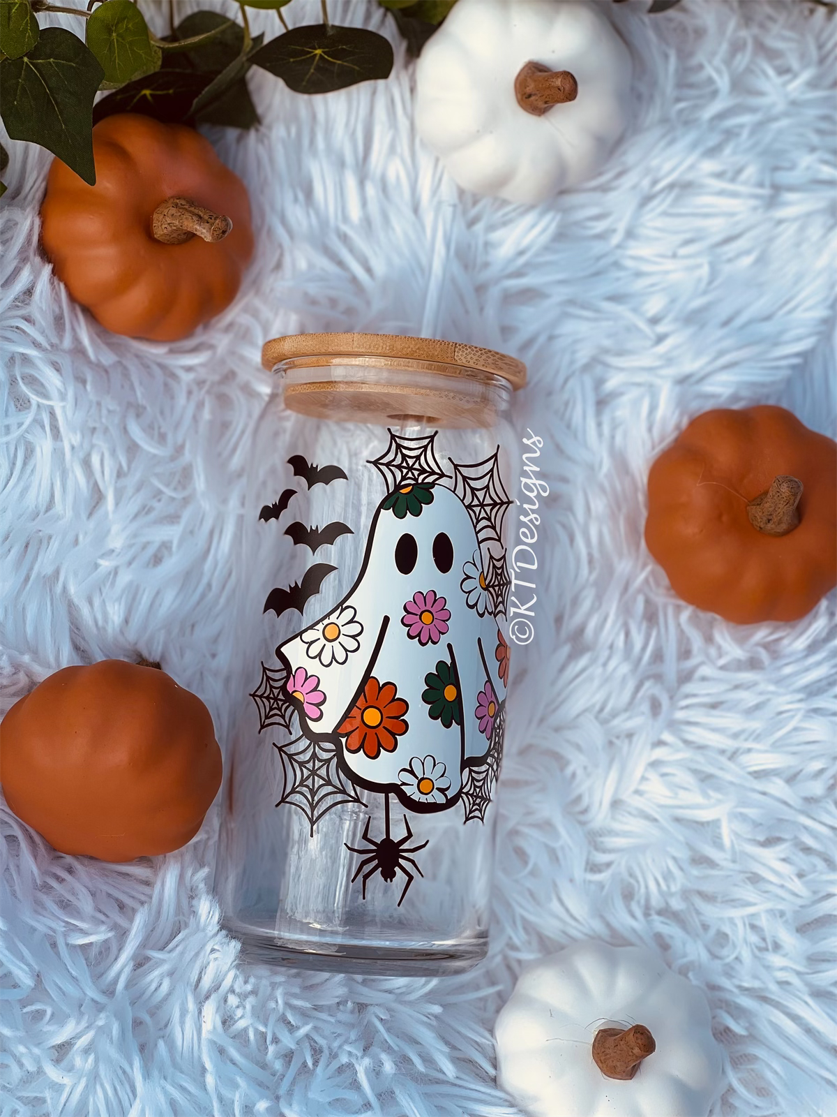 Cutie Ghost Beer Can Glass